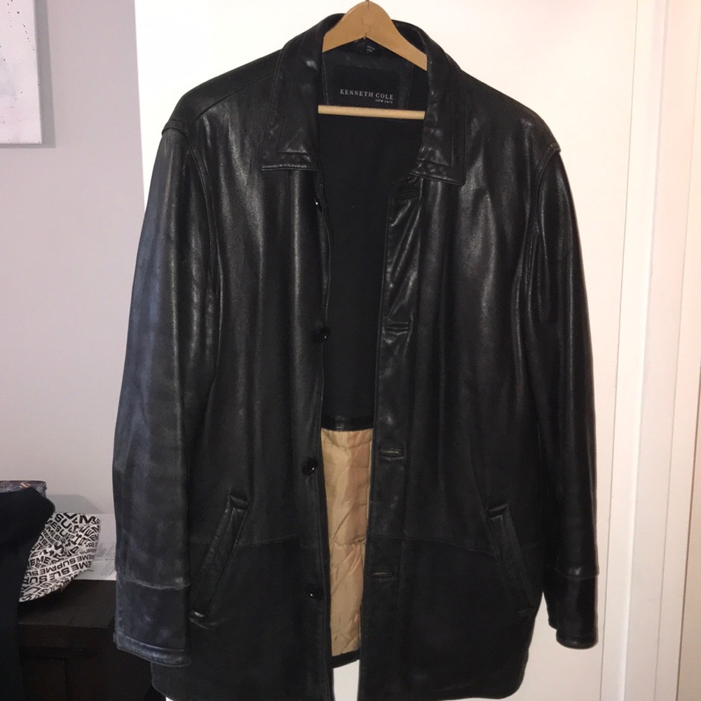 Kenneth Cole black leather jacket